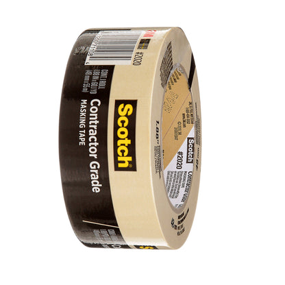 Contractor Grade Masking Tape, 1.88 in x 60.1 yd (48mm x 55m), Pack of 3