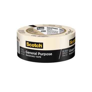 General Purpose Masking Tape, 1.88 in x 60.1 yd (48mm x 55m), 2 Rolls