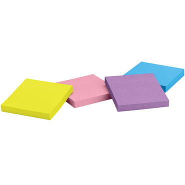 Self-Stick Removable Notes, 3" x 3", Assorted Colors, 12 Pads/Pack, 2 Packs