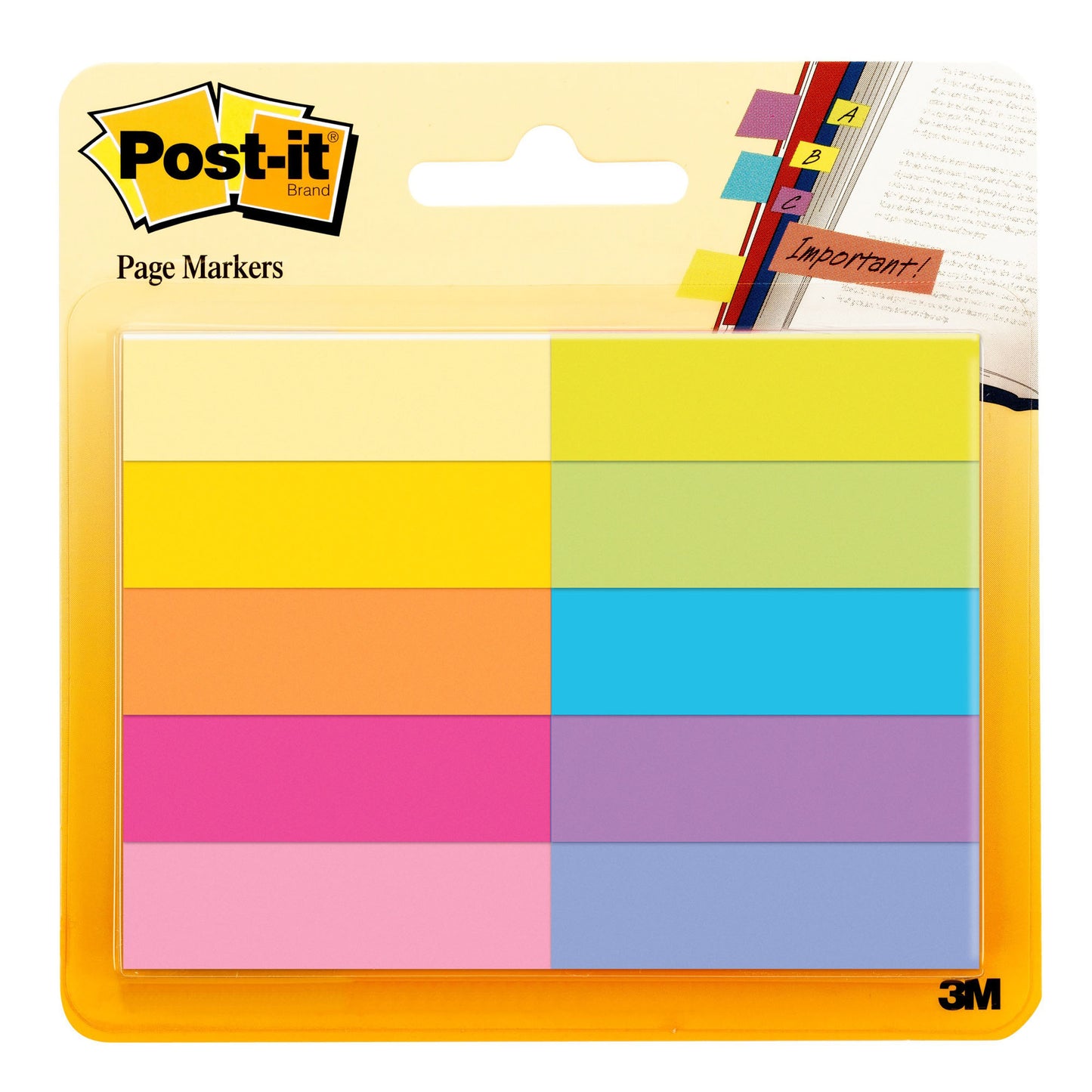 Page Markers, 50 Sheets/Pad, 10 Pads/Pack, 3 Packs