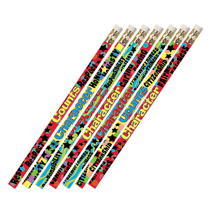 Character Matters Pencils, 12 Per Pack, 12 Packs