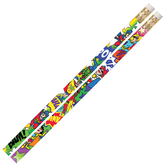 Super-Duper Heroes Motivational Pencil, 12 Per Pack, 12 Packs