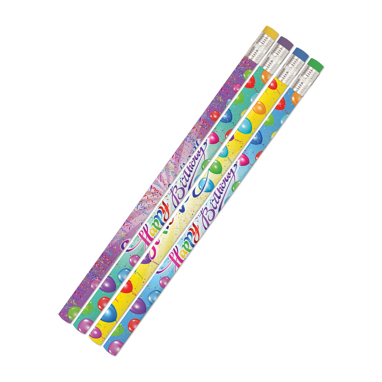 Happy Birthday Rainbow Pencil, 12 Per Pack, 12 Packs