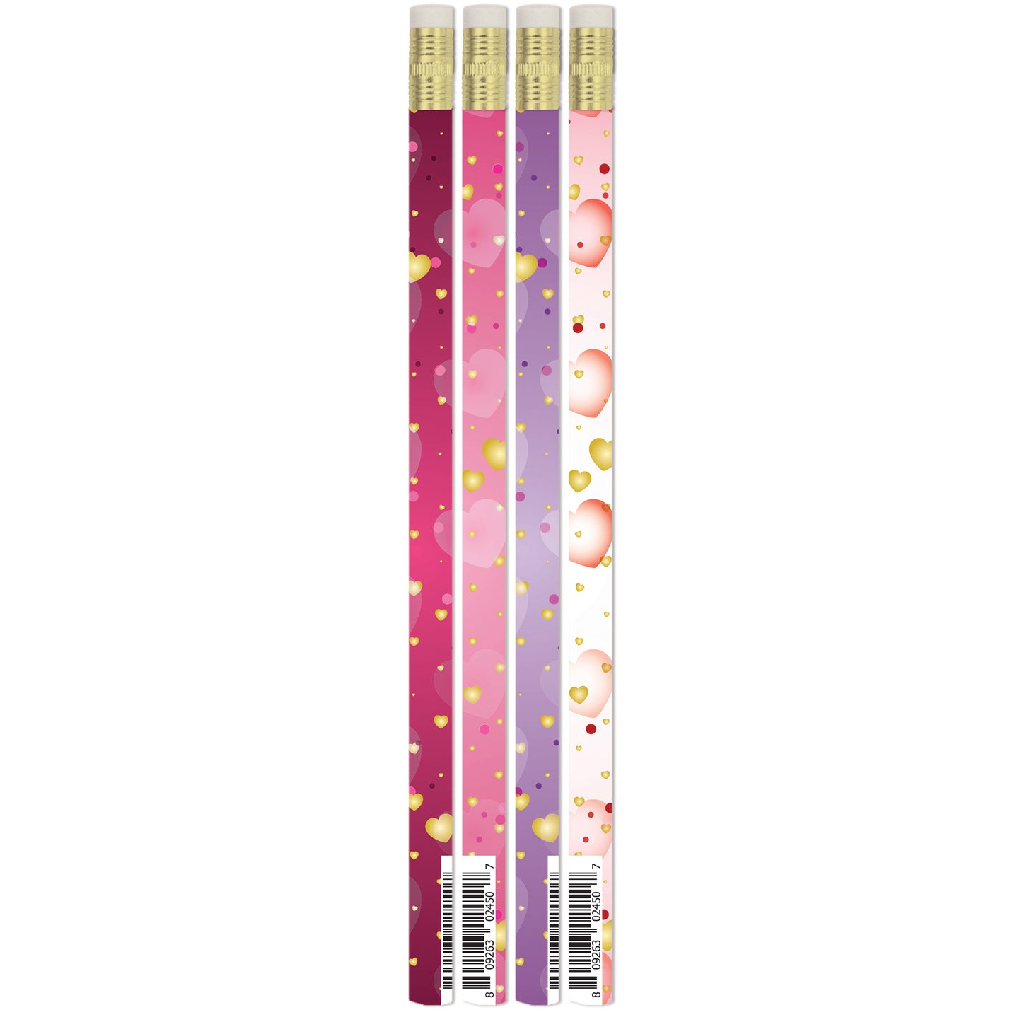 Dreamy Hearts Pencils, 12 Per Pack, 12 Packs