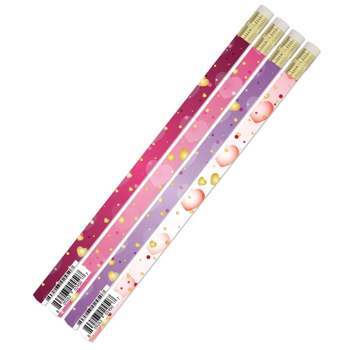 Dreamy Hearts Pencils, 12 Per Pack, 12 Packs