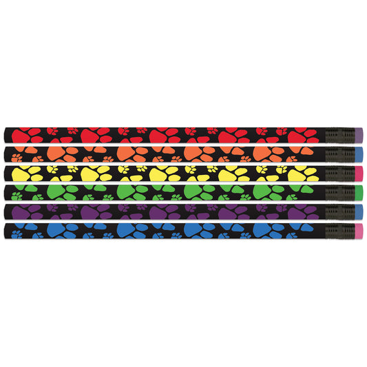 Neon Paws Pencils, 12 Per Pack, 12 Packs