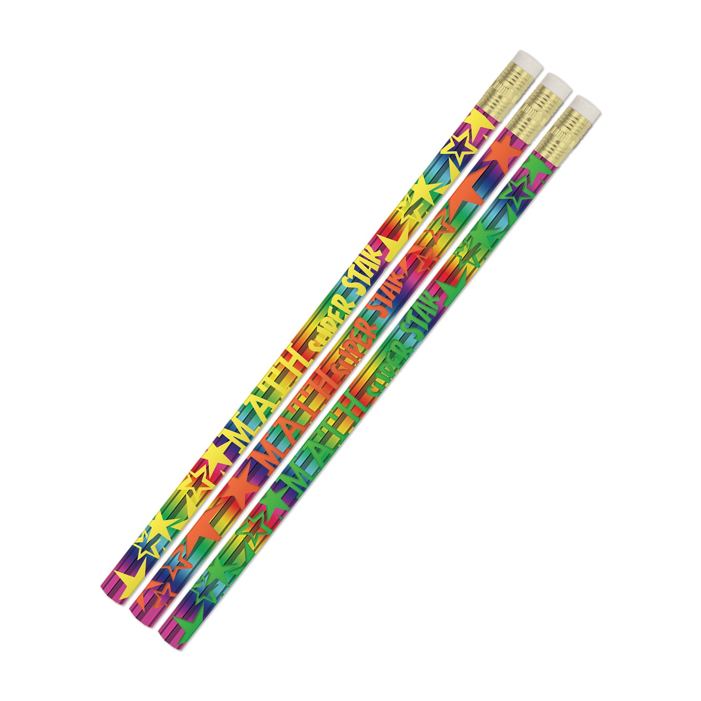 Math Super Star Pencils, 12 Per Pack, 12 Packs