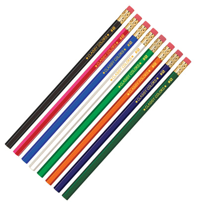 No. 2 Wood Case Hex Pencil, Assorted Colors, 12 Per Pack, 12 Packs