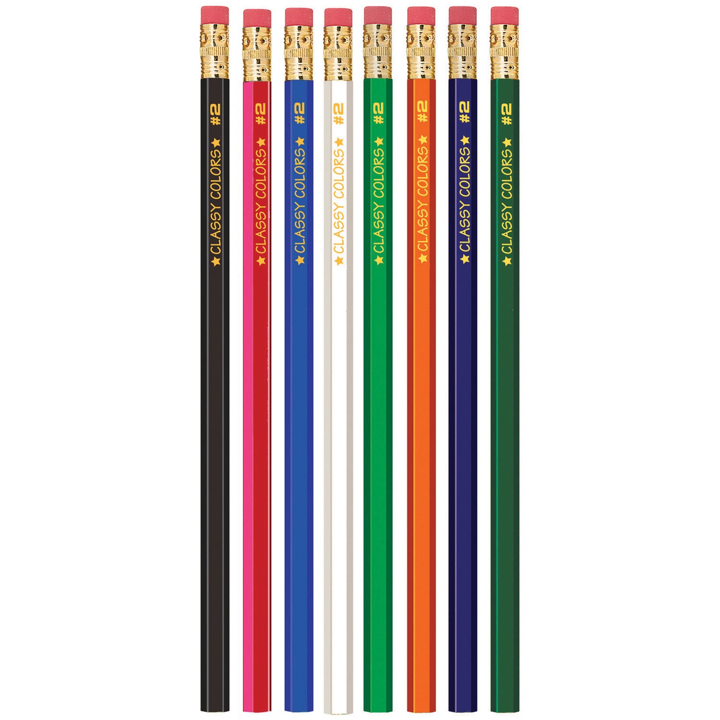 No. 2 Wood Case Hex Pencil, Assorted Colors, Pack of 144