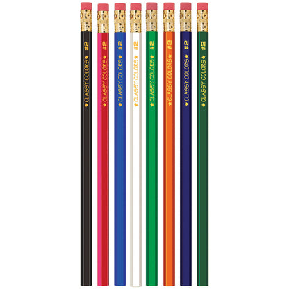 No. 2 Wood Case Hex Pencil, Assorted Colors, Pack of 144