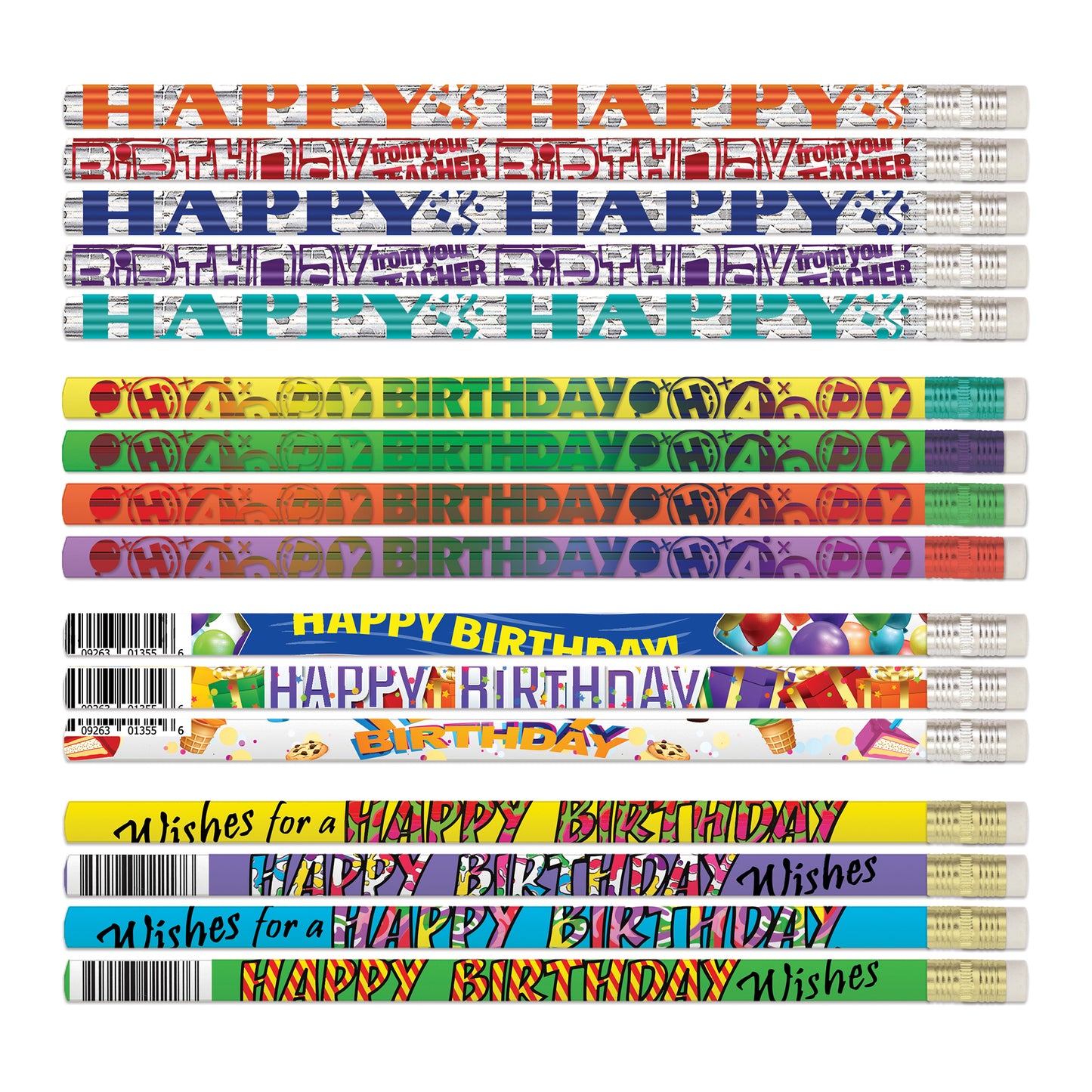 Teacher Birthday Pencils Assortment, Pack of 144