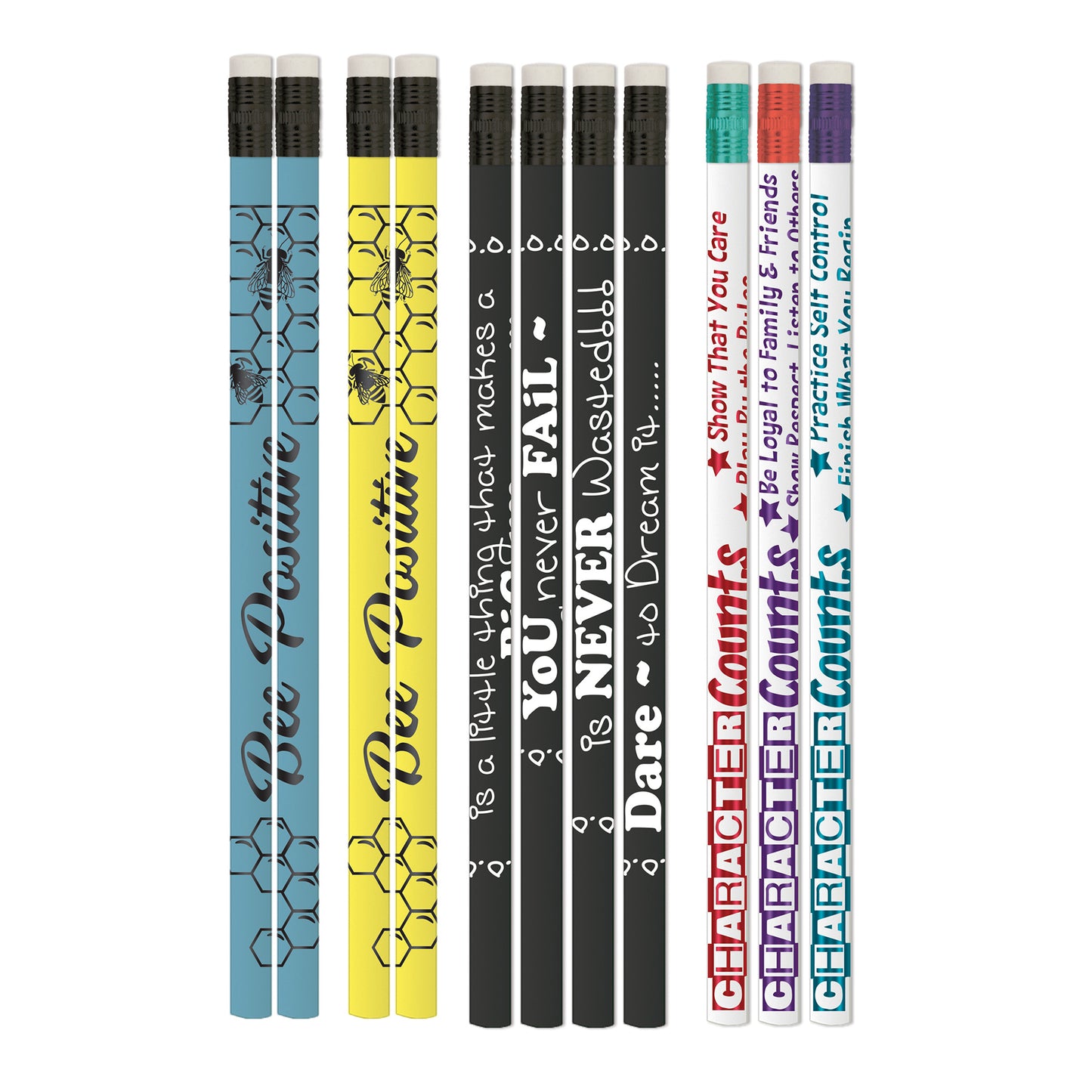 Teacher Character Pencils Assortment, Pack of 144