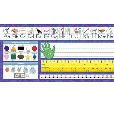 Christian Primary Traditional Manuscript Desk Plates, 36 Per Pack, 3 Packs