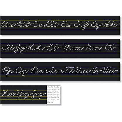 Alphabet Lines Black Traditional Cursive, Pack of 2