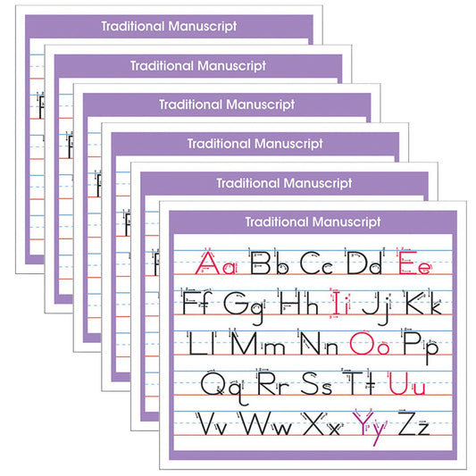 Adhesive Traditional Manuscript Desk Prompt, 36 Per Pack, 6 Packs