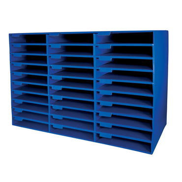 Mailbox, 30-Slot, Blue, 21"H x 31-5/8"W x 12-3/4"D