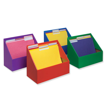 Folder Holder Assortment, 4 Assorted Colors, 9-3/4"H x 12"W x 5-3/4"D, 4 Folders