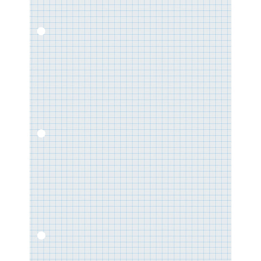 Graphing Paper, White, 2-sided, 1/4" Quadrille Ruled 8-1/2" x 11", 500 Sheets