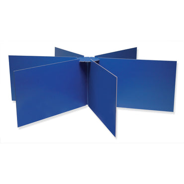 Privacy Boards, Blue, Round Table Compatible, 48" Diameter x 14" High, Pack of 2