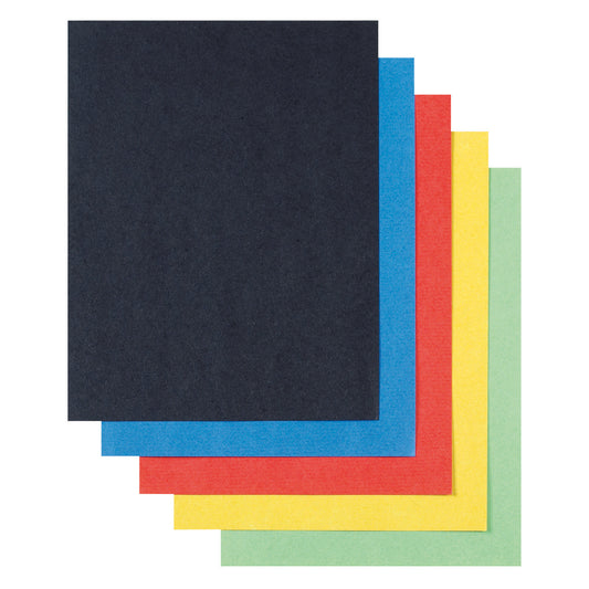 Super Value Poster Board, 5 Assorted Colors, 22" x 28", 50 Sheets