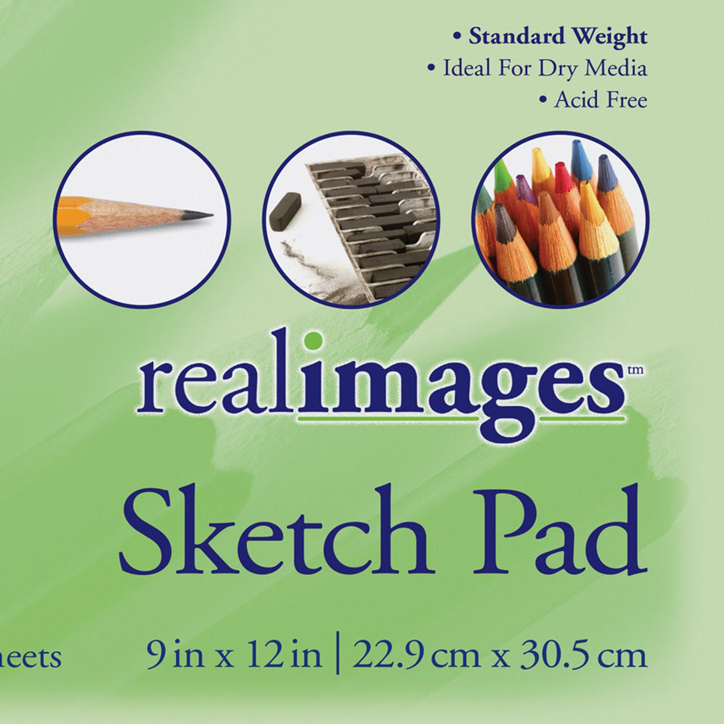 Sketch Pad, Standard Weight, 9" x 12", 100 Sheets, Pack of 6