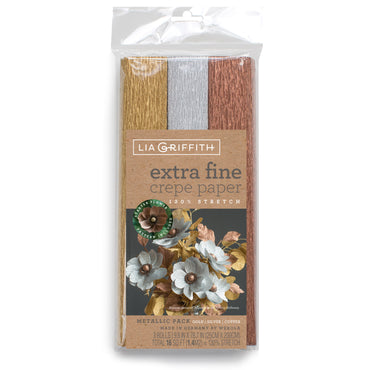 Extra Fine Crepe Paper, Metallic Assortment, 10.7 sq. ft