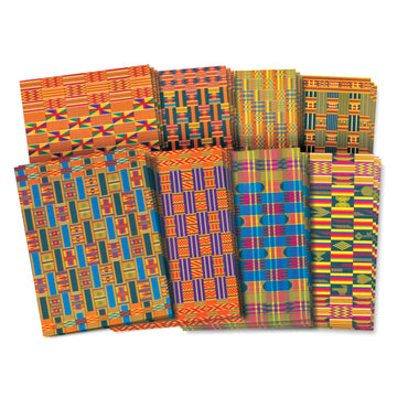 African Textile Paper, 8-1/2" x 11", 32 Sheets Per Pack, 3 Packs