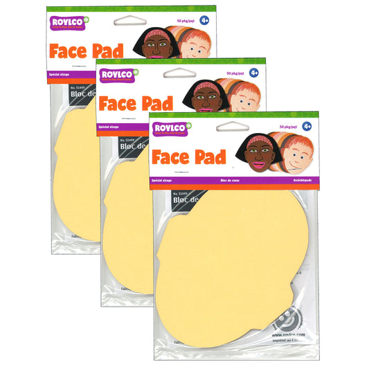 Face Pad, 50 Sheets Per Pack, 3 Packs