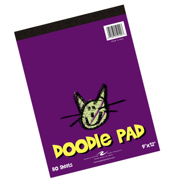 Kid's Doodle Pad, 9" x 12", 80 Sheets, Pack of 6