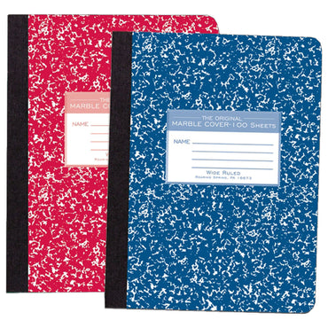 Marble Composition Book, Assorted Colors, Pack of 6