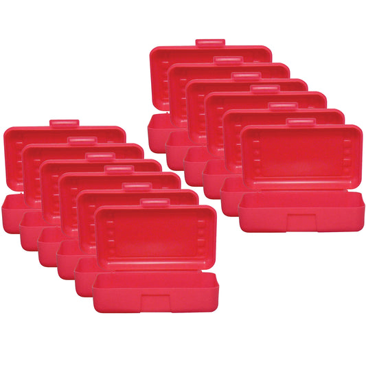 Pencil Box, Red, Pack of 12