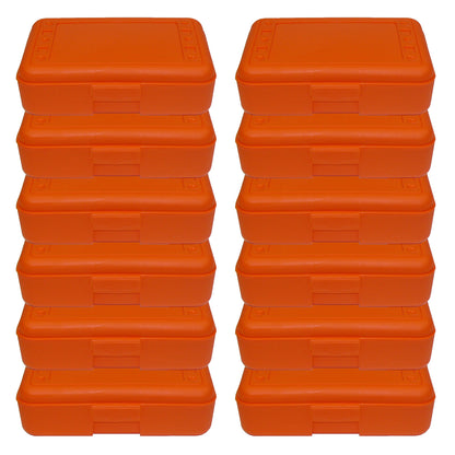 Pencil Box, Orange, Pack of 12