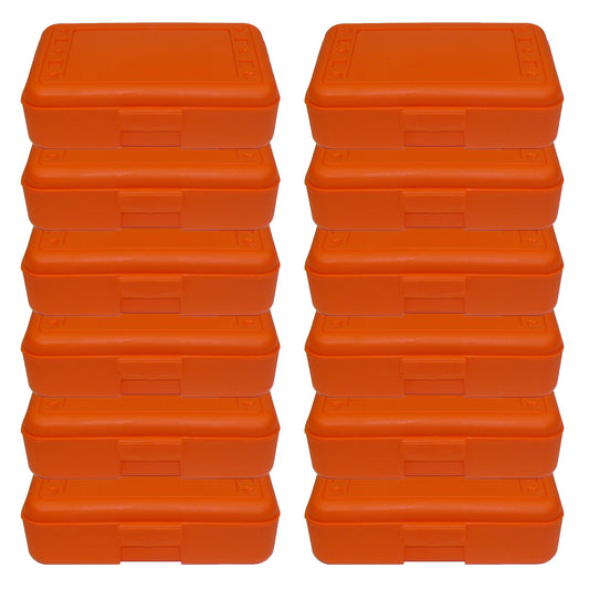 Pencil Box, Orange, Pack of 12