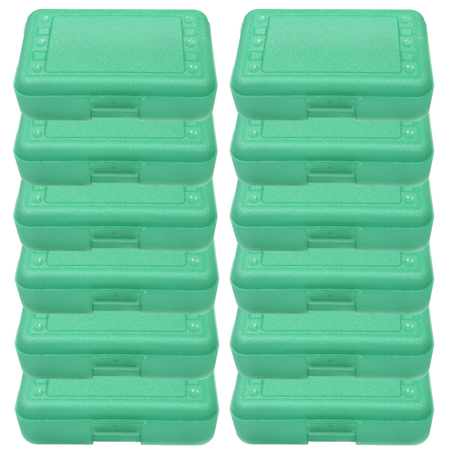 Pencil Box, Lime Sparkle, Pack of 12