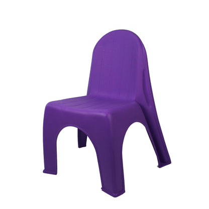 Kid's Stacking Chairs, Brite Purple, Pack of 12