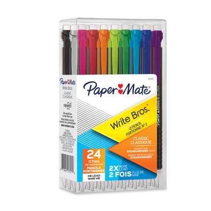 Write Bros® Mechanical Pencil, 0.7mm, Assorted, 24 Per Pack, 3 Packs