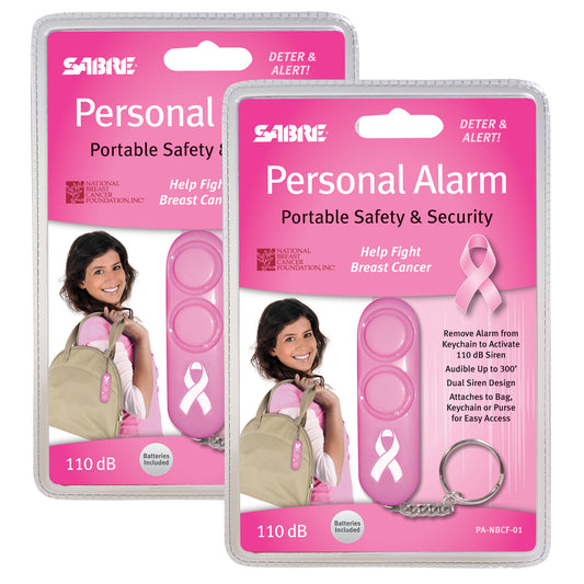 Personal Alarm - Pink (Supports NBCF), Pack of 2