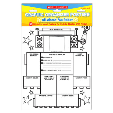 Graphic Organizer Poster, All-About-Me Robot, Grades K-2