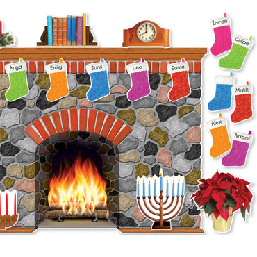 Holiday Hearth Bulletin Board Set