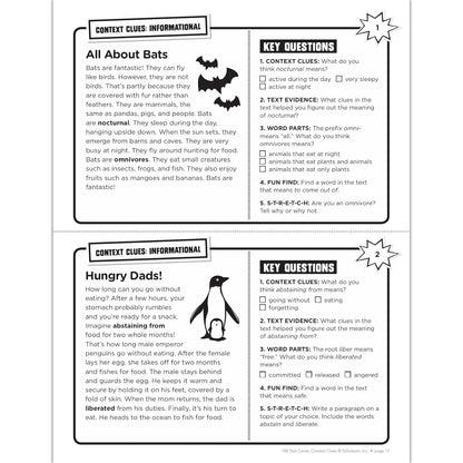 100 Task Cards: Context Clues Activity Book, Pack of 2