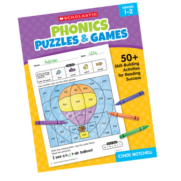 Phonics Puzzles & Games Activity Book for Grades 1-2