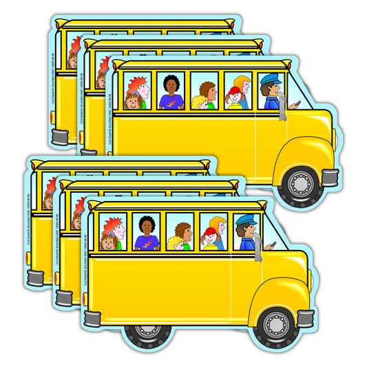 Notepad, Bus with Kids, Large, 50 Sheets, Pack of 6