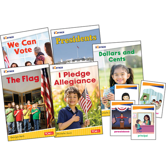 iCivics Grade K: Leadership & Responsibility 5-Book Set + Game Cards