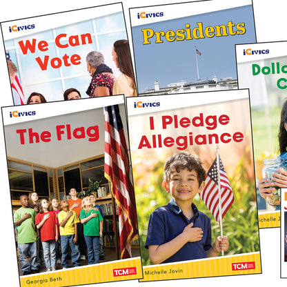 iCivics Grade K: Leadership & Responsibility 5-Book Set + Game Cards