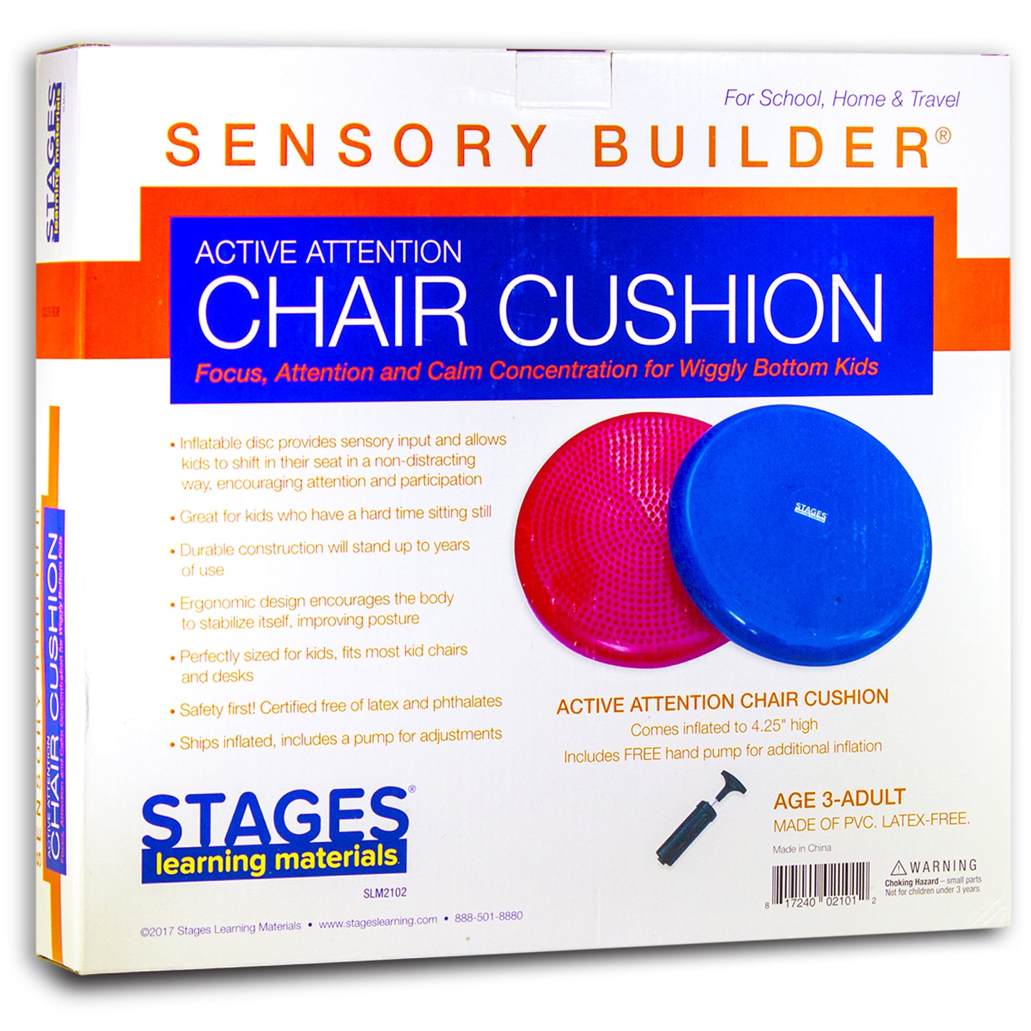 Sensory Builder® Active Attention Chair Cushion, Red