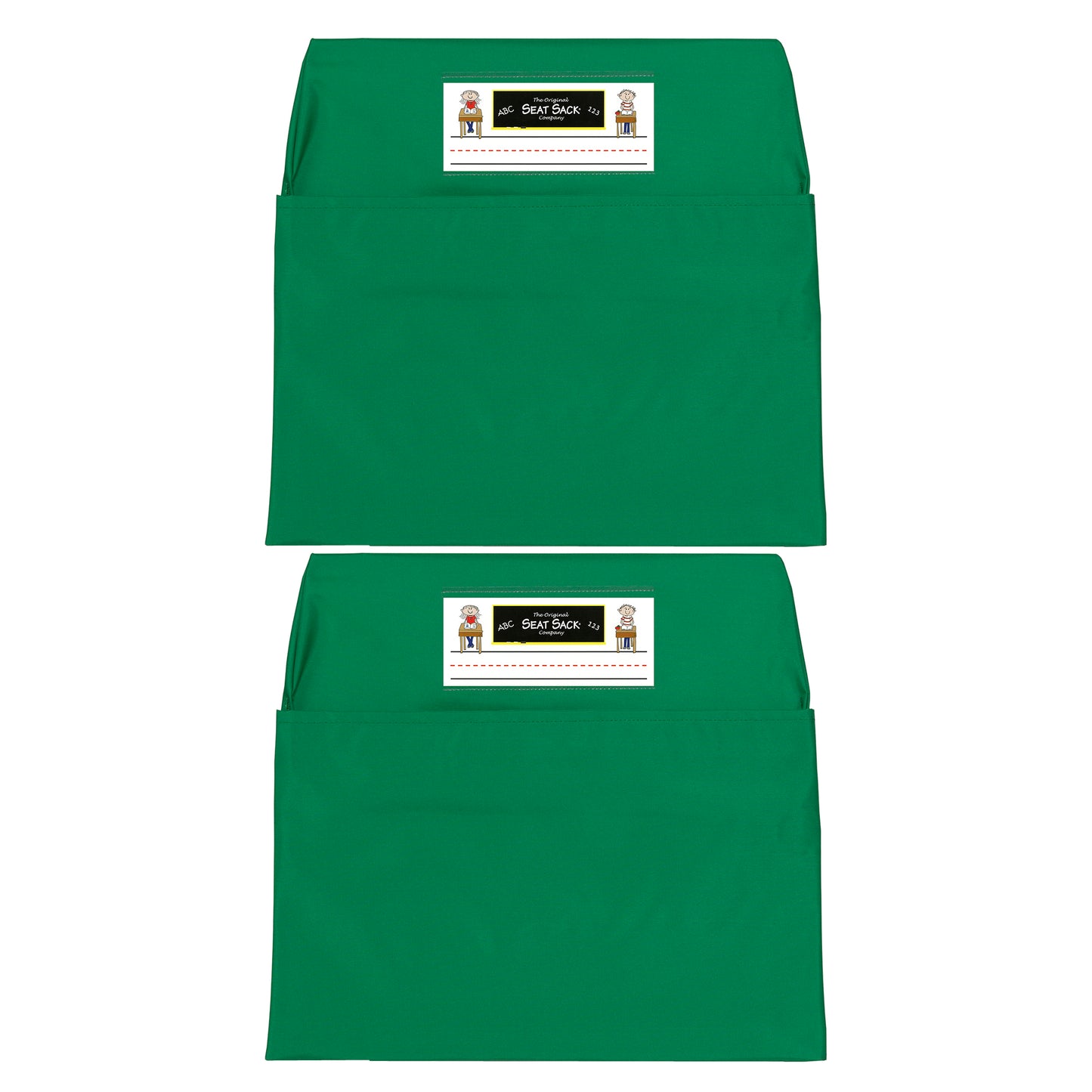 Seat Sack, Standard, 14 inch, Chair Pocket, Green, Pack of 2