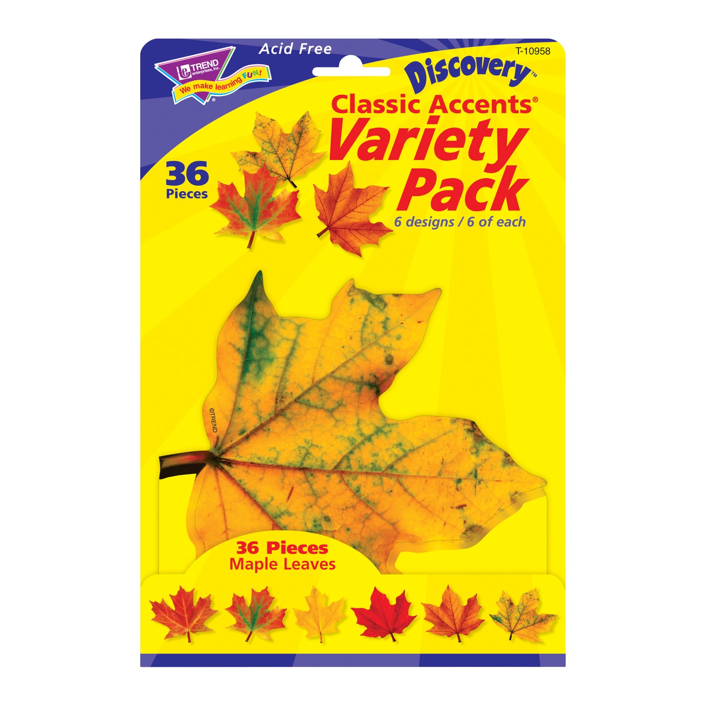 Maple Leaves Classic Accents® Variety Pack, 36 Per Pack, 3 Packs