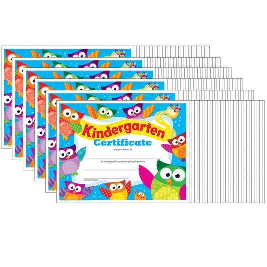 Kindergarten Certificate Owl-Stars!®, 30 Per Pack, 6 Packs