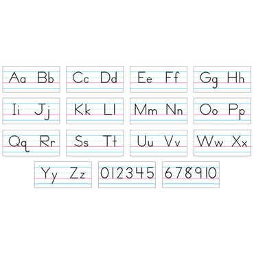 Basic Alphabet Zaner-Bloser Manuscript Bulletin Board Set