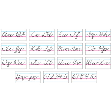 Basic Alphabet Zaner-Bloser Cursive Bulletin Board Set